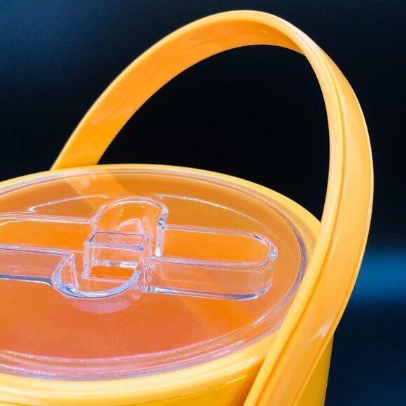 70s DRULANE Yellow Ice Bucket Vintage Barware Accessory Mid Century Happy Hour - Picture 3 of 10